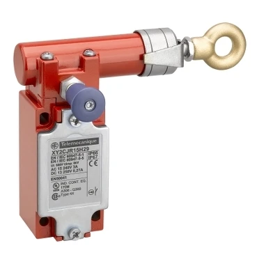 

XY2CJR15 Latching emergency stop rope pull switch, Telemecanique rope pull switches XY2C, e XY2CJ, right side, 1NC+1 NO