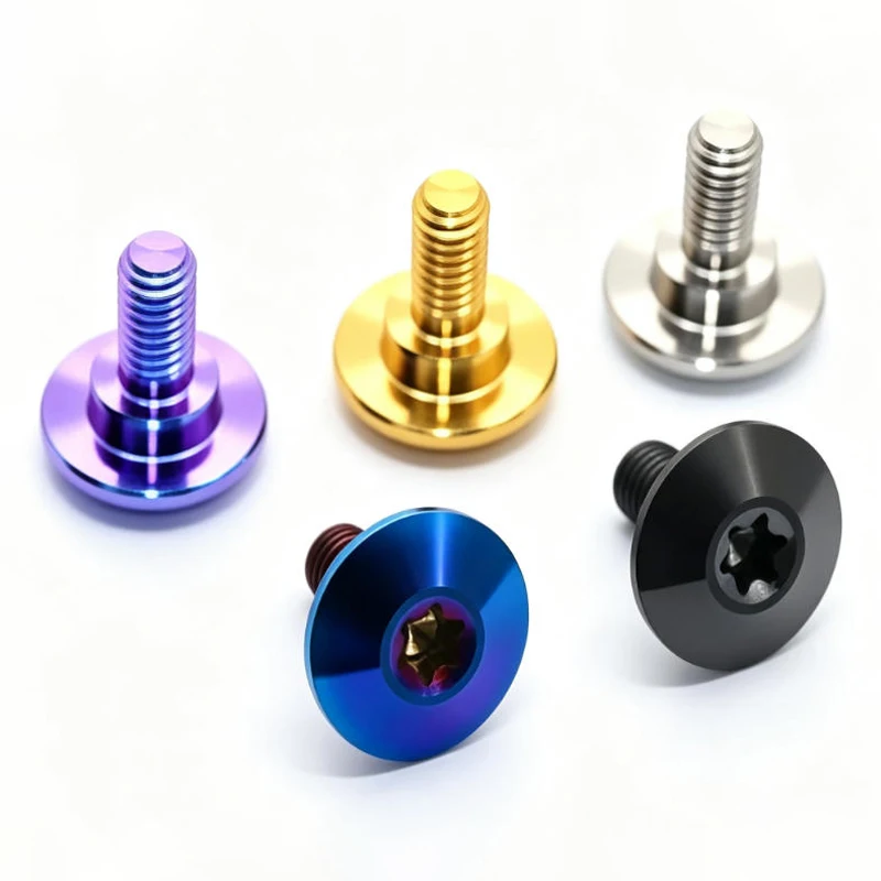 1/2/5PCS Titanium Alloy Umbrella Head Step Screws M5x11.5 Round Head Torx Screws Suitable for Bicycle and Motorcycle Accessories