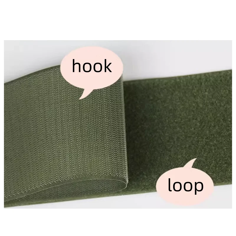 5cm Width Army Green Coyote Brown Black RG Grey Adhesive Hook and Loop Fastener Strap Magic Sticking Tape Vest Sewing DIY