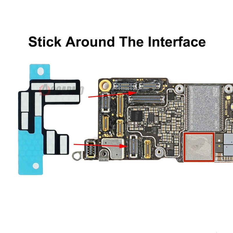 10Sets/Lot For iPhone 7 8 Plus X XS MAX 11 12 Pro 13 13 mini 14 Motherboard FPC Interface Connector Cushioning Sponge Pad