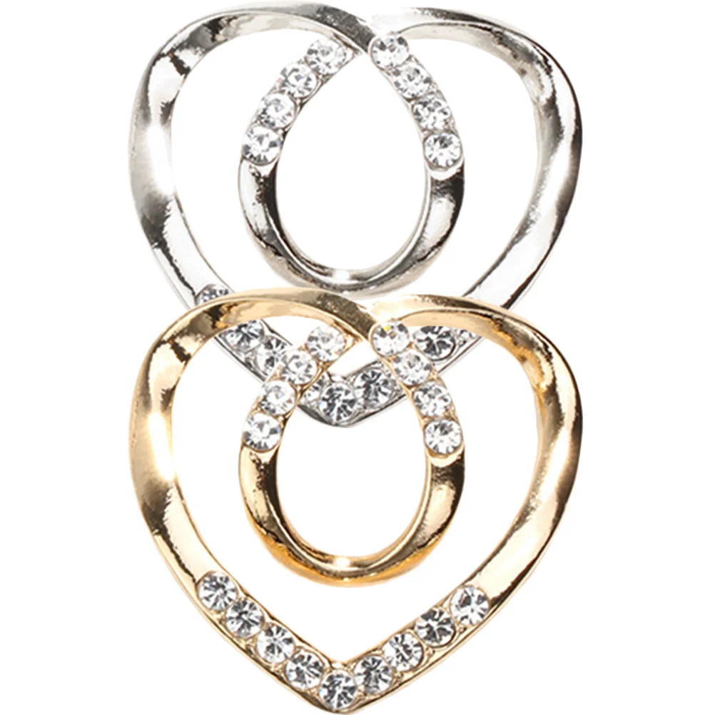 2 قطعة وشاح حريري حلقة كليب تي شيرت كليب مشبك الملابس حلقة التفاف حامل سترة فستان دبوس السحابة سبيكة الإكسسوارات