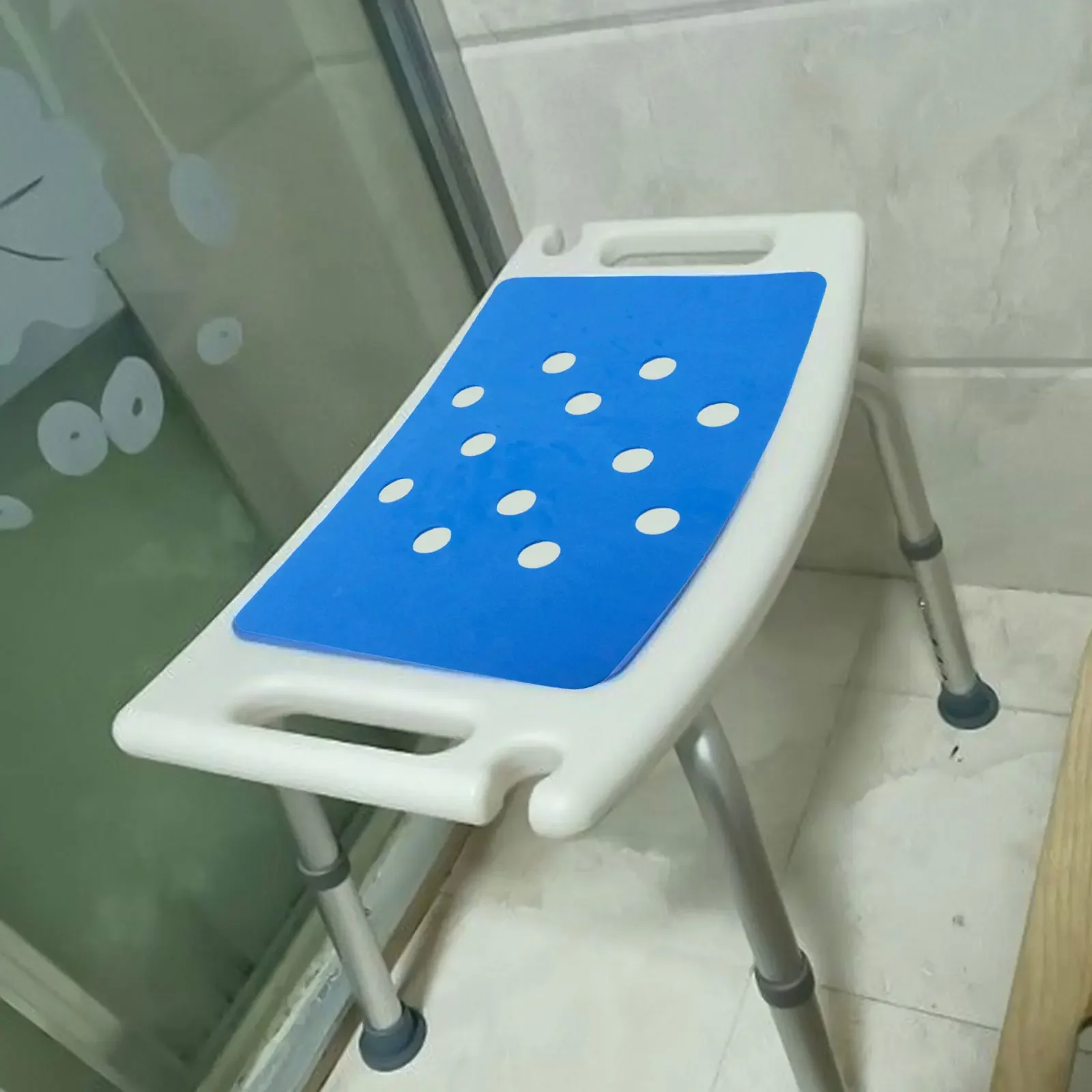 

Elderly Bath Mat EVA Bathing Mat Shower Safety Cushioning Support Drainage Holes Easy Installation Mobility Aid