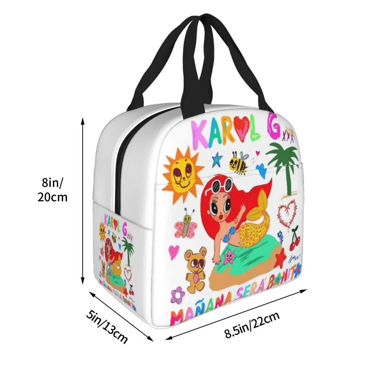 Manana Sera Bonito Inspired Karol G Insulated Lunch Bag Cooler Bag Lunch Container Leakproof Lunch Box Men Women Beach Travel