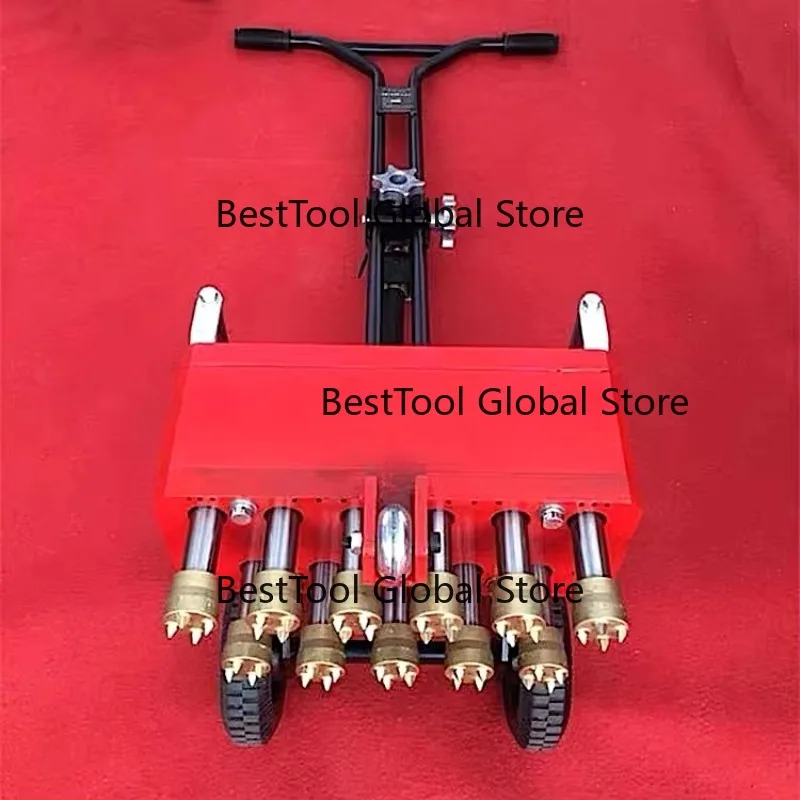Heavy Duty 17 Heads Pneumatic Scabbler Walk Behind Concrete Roughing Machine Construction Surface Treatment Equipment