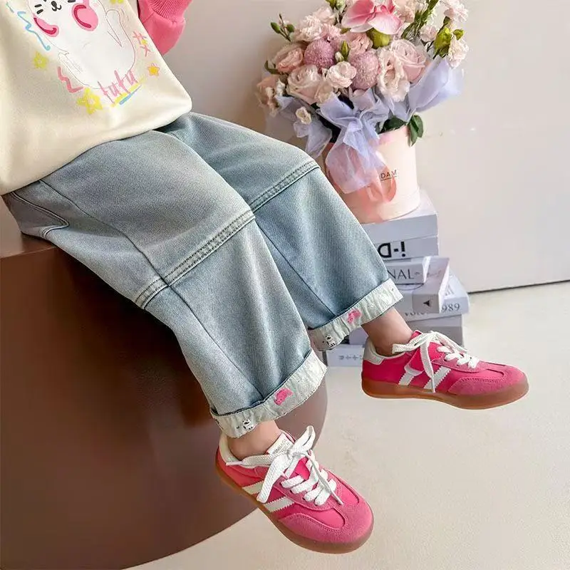 

Kids Girl Jeans Pants Excellent Quality Cotton New Casual Children Trousers Baby Toddler Comfortable Clothes 90-140CM