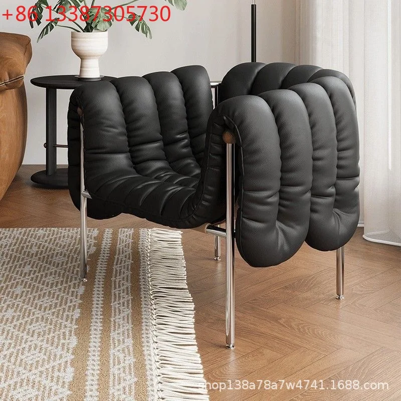 

Итальянское минималистичное кресло-софа для гостиной, в стиле легкой роскоши и ваби-саби, для отдыха.