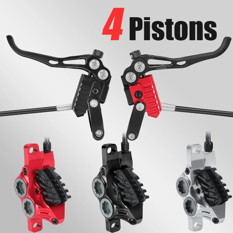 

IIIPRO Mtb 4-Piston Hydraulic Disc Brake Split Mountain Bike Oil Brake Ultra-Light Cnc Oil pipe Front 800mm Rear 1550mm