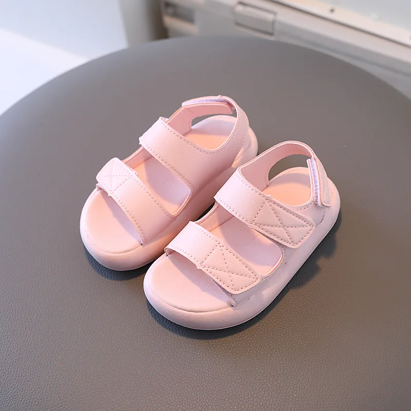 Summer New Children Sandals Baby Pure Color Candy Color Sandals Boys Girls Fashion Breathable Beach Sandals