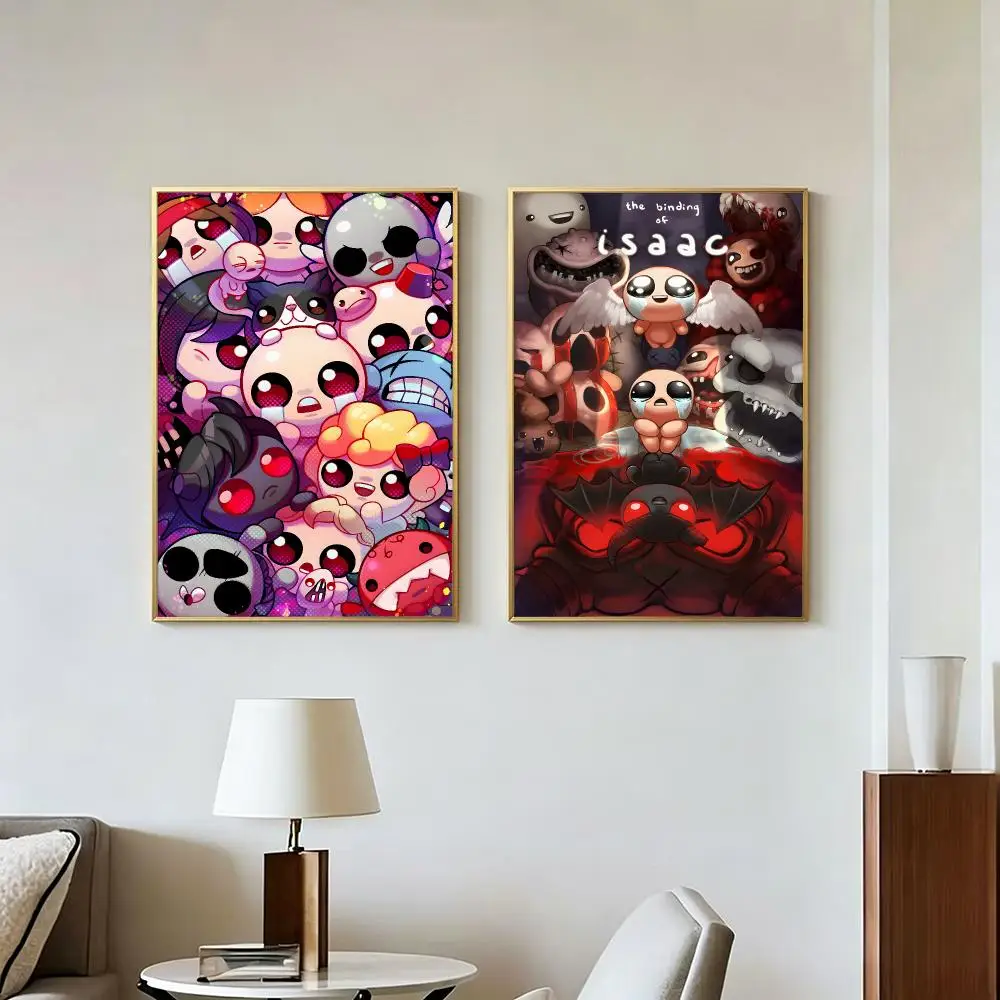 Game T-The Binding Of Isaac Poster Peel And Stick Wall Art Self Adhesive PP Waterproof Wall Decor Living Room Bedroom Gift