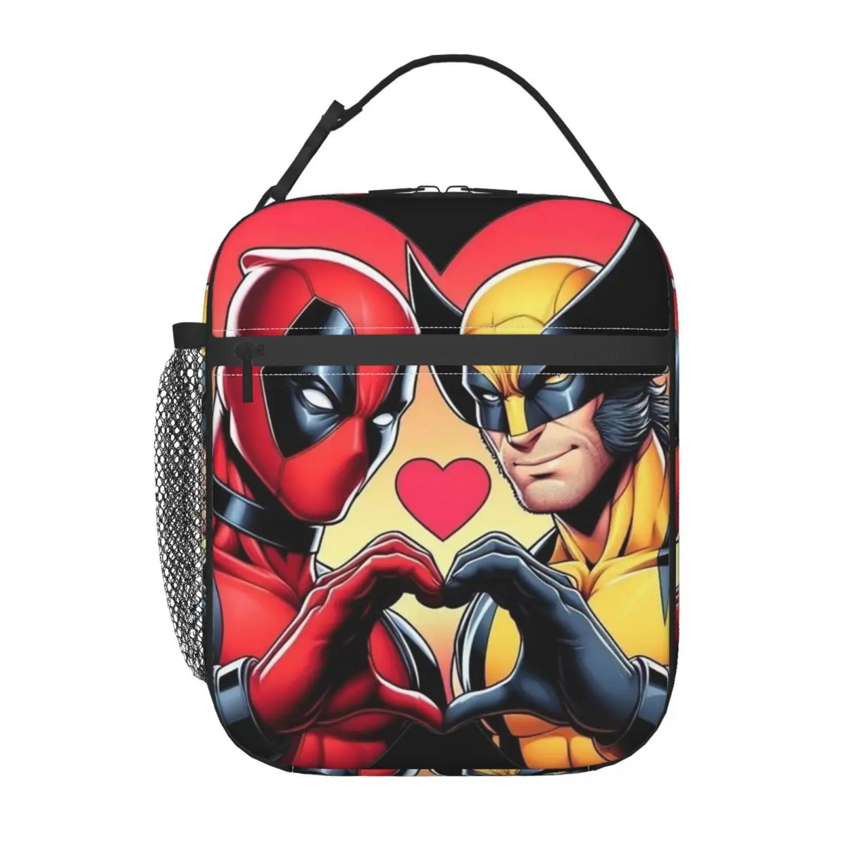 Deadpool e Wolvierine Best Friends borse per il pranzo isolate contenitore per il pranzo portatile borsa termica Tote Lunch Box School Travel Men