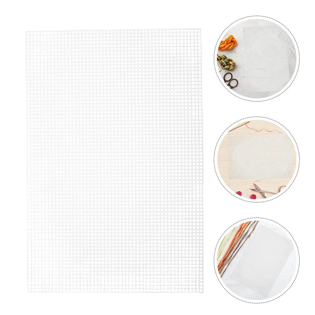 

6Pcs Plastic Embroidery Canvas Sheets 30x20cm Stiff Plastic Mesh Grid for Cross Stitch DIY Projects 30x20cm Mesh Pad
