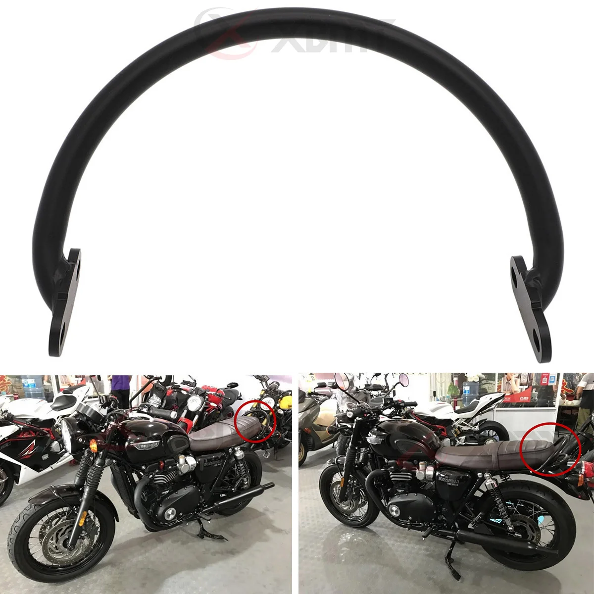 

Motorcyle Rear Seat Grab Rail Passenger Bar Handle Grips Handrail For Triumph Bonneville T100 T120 Street Scrambler 2016-2022