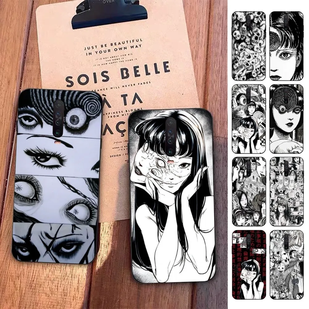 Black comics Junji Itos Tomies Phone Case For Redmi 5 6 7 8 9 10 plus pro 6 7 8 9 A GO K20 K30 K40 pro plus F3 Fundas