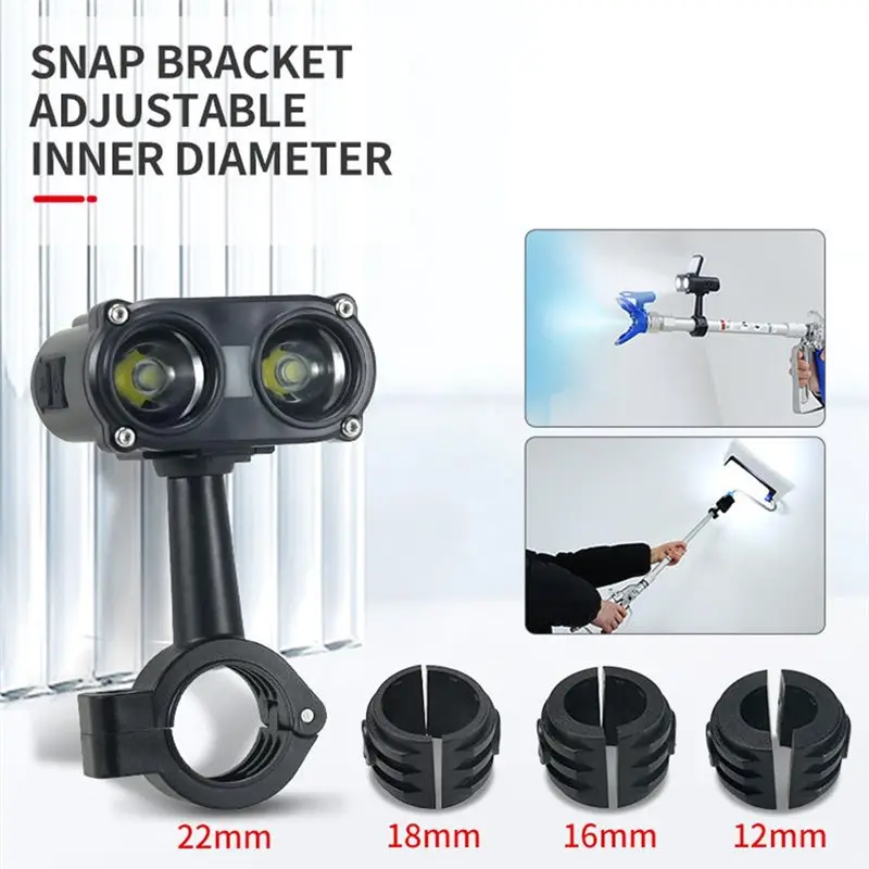 ABUG-For Airless Spray Tool Compatible LED Auxiliary Light With Intelligent Sensor For Paint Sprayer 12/16/18/22Mm Rod Spray Gun