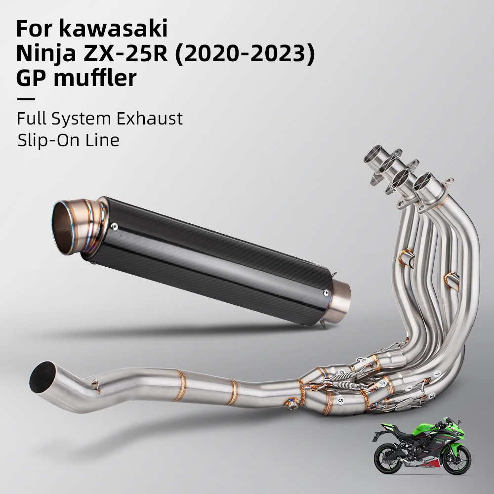 

For ZX25RR ZX25R 2020-2023 System Escape Slip On Front Tube Link Pipe Connect Original full Motorcycle Exhaust System