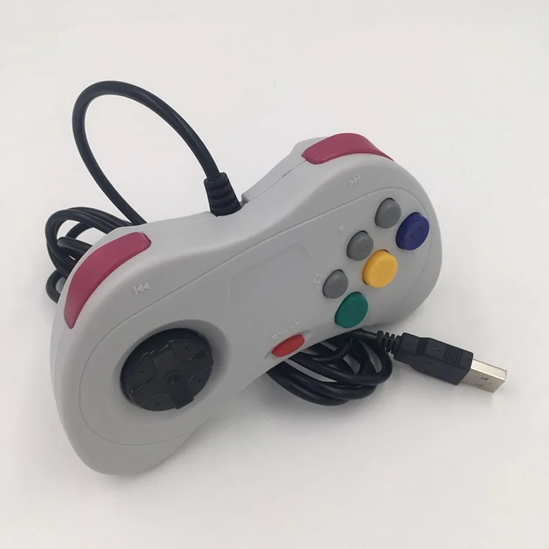 50 個セガサターン USB 有線ゲームパッド 6 ボタンゲームコントローラジョイパッドジョイスティック PC 用 Mac