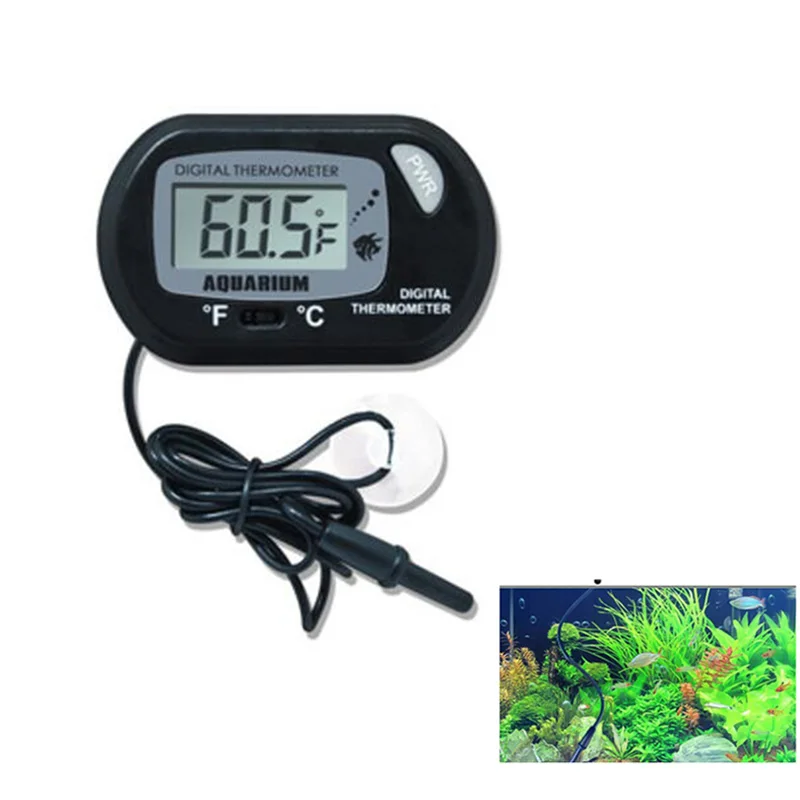 Fish Tank LCD Digital Aquarium Thermometer Temperature Water Meter Aquarium Temp Detector Fish Alarm Pet Supplies Tool Aquatic