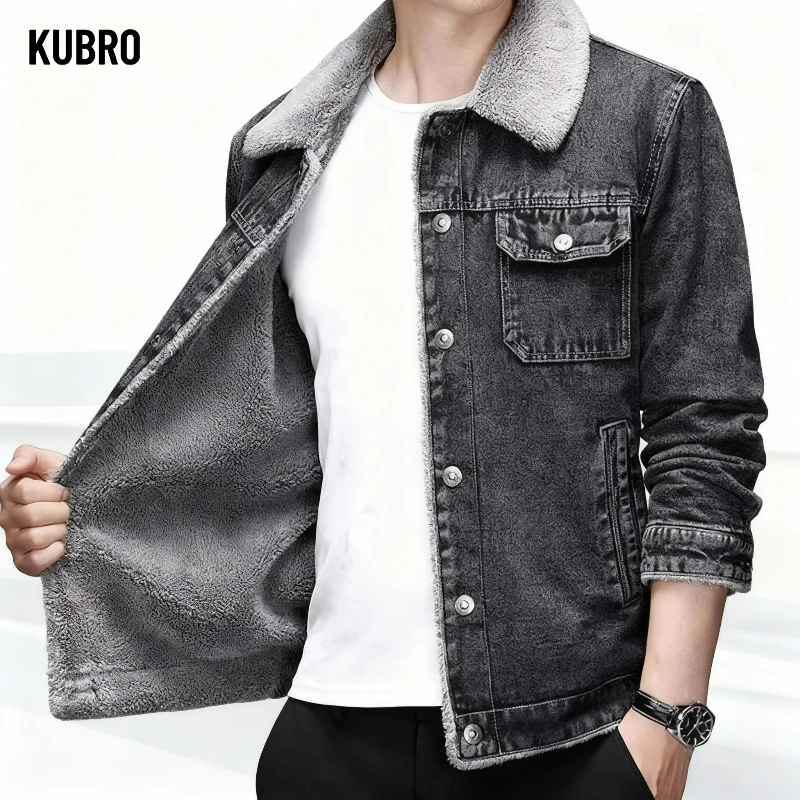 

Autumn Winter Men's Cotton-padded Cargo Jacket Men Wool Thicken Warmth Multi-pocket Lapel Coats Y2K Fashion High Street Jackets