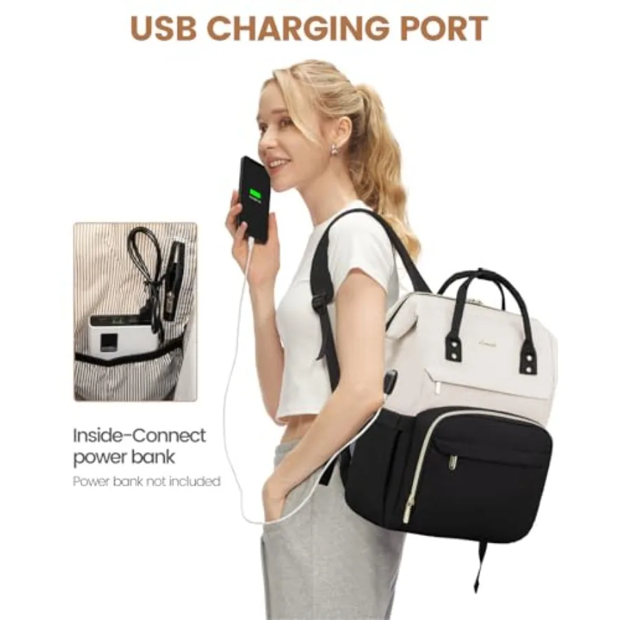 Laptop Backpack for Women, Fashion Computer Backpacks Purse, School Student Bookbag for Girl, Business Travel Bags, Doctor Nurs view 4
