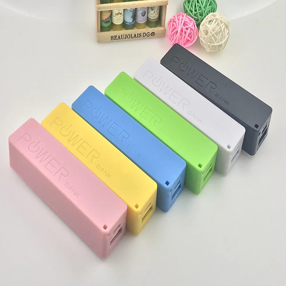 No Battery 5V1A 1Cell 18650 Battery Power Bank Case With Key Chain No Welding USB Charging DIY Portable Recycling Durable