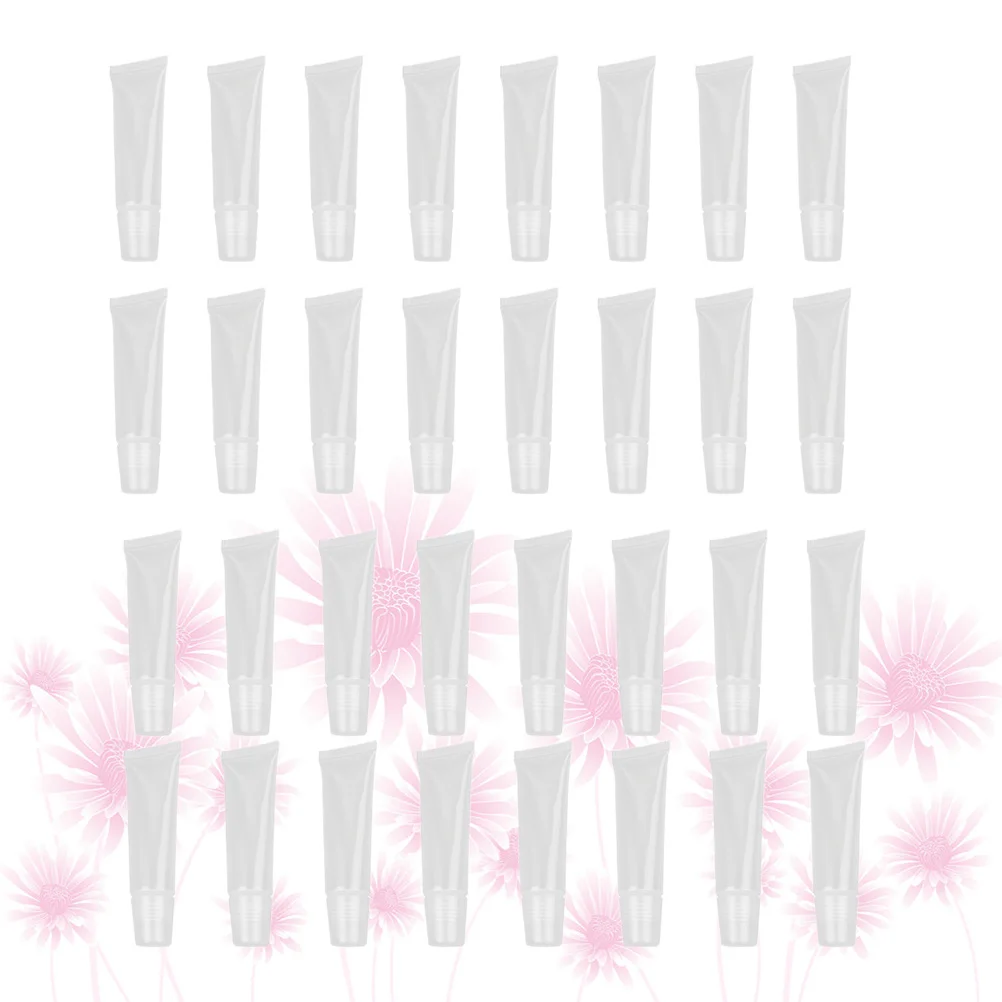 

60Pcs Lip Balm Tubes Refillable Empty Lip Gloss Containers Lightweight Portable Reusable Leak Proof Tubes for Travel