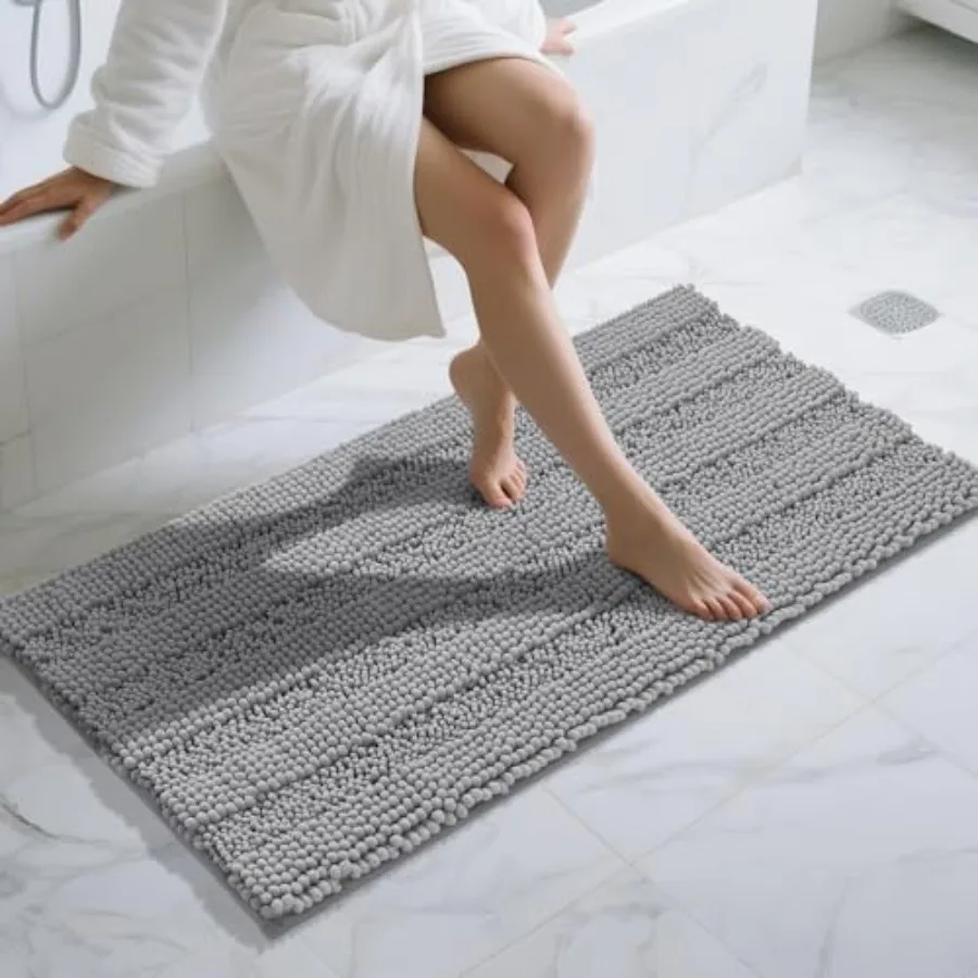 

Bathroom Runner Rugs Non Slip and Absorbent Bath Mat Super Soft Water Absorbent Hallway Carpet Machine Washable Rug for Vanity