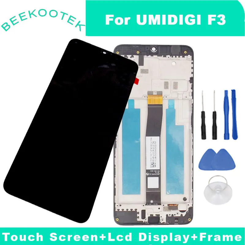 Original UMIDIGI F3 Lcd Display+Touch Screen+Frame Assembly Digitizer Repair Replacement Accessories For UMIDIGI F3 Cellphone