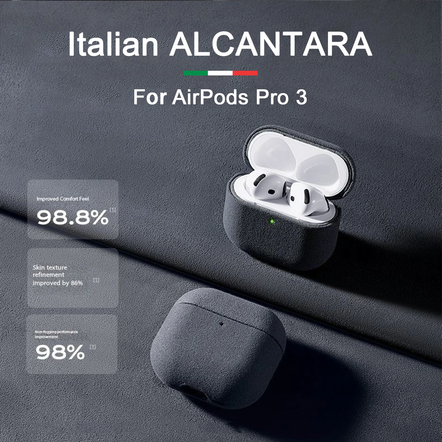 VEX ALCANTARA حافظة جلدية لأجهزة AirPods Pro 3 2 Pro3 حافظة واقية فاخرة لـ AirPod 4 3 Pro2 سماعة رأس بخاصية البلوتوث غطاء من الفرو