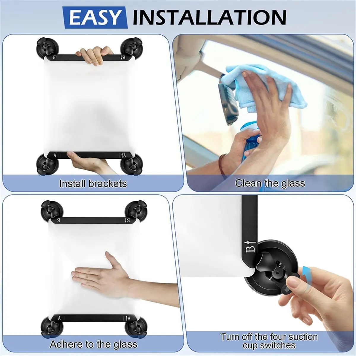 ^DT1102~~For Mini V3/V4 Easy Installation Suction Cup Car Mount Vibrations Proof Interior Sunroof and Car Window
