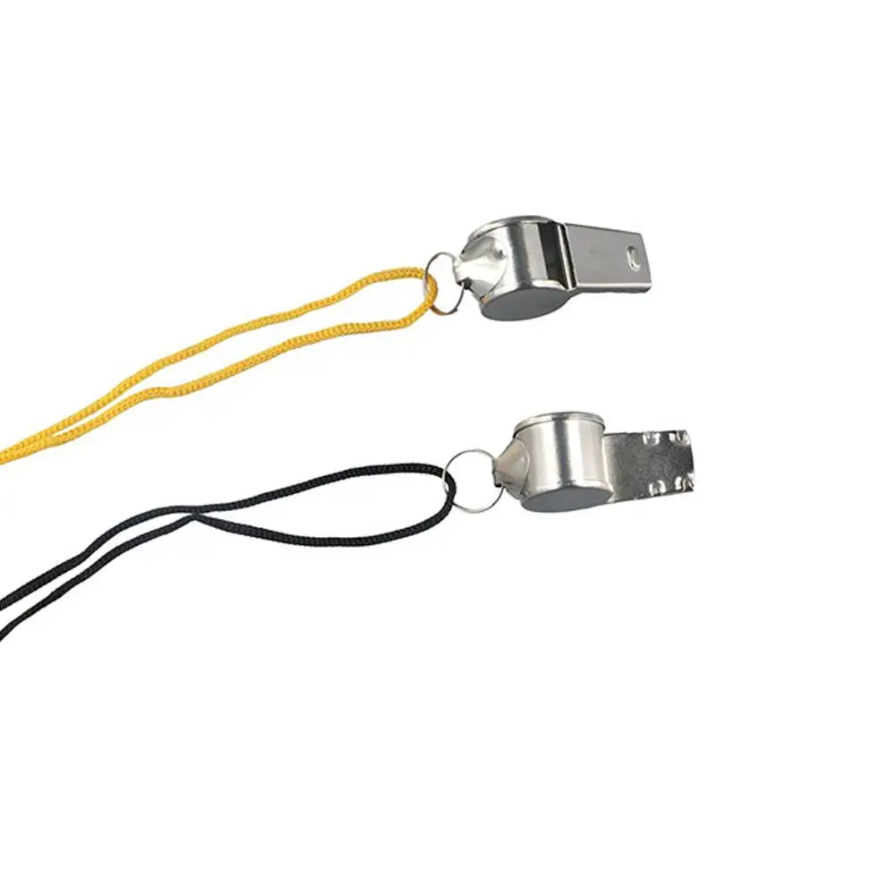 

Football Loud Metal Whistle Professional with Rope Referee Whistles Compact Strong Stainless Steel Whistles Party