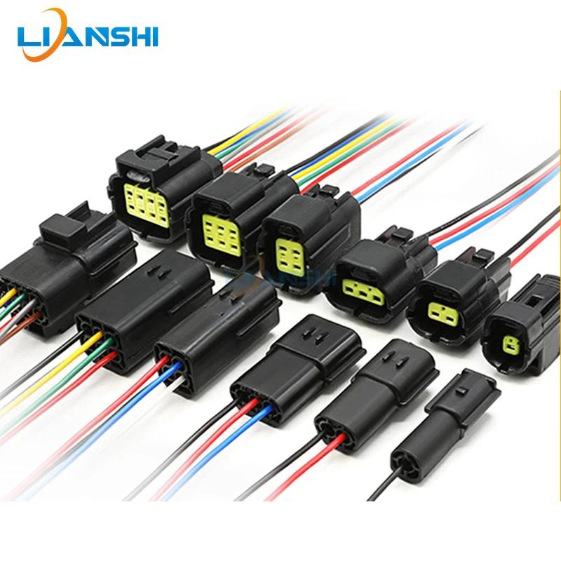 

174352-2 AMP type connector, automotive waterproof plug terminal connector, 4/6/8/12-pin male and female plug, 1.8 series plug