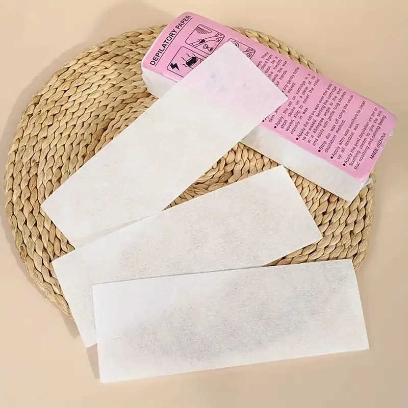 20/100pcs Deluxe Hair Removal Wax Strips Kit - Easy to Use, Disposable, Gentle on Skin, Painless Depilatory Wax Papers for Face image 6