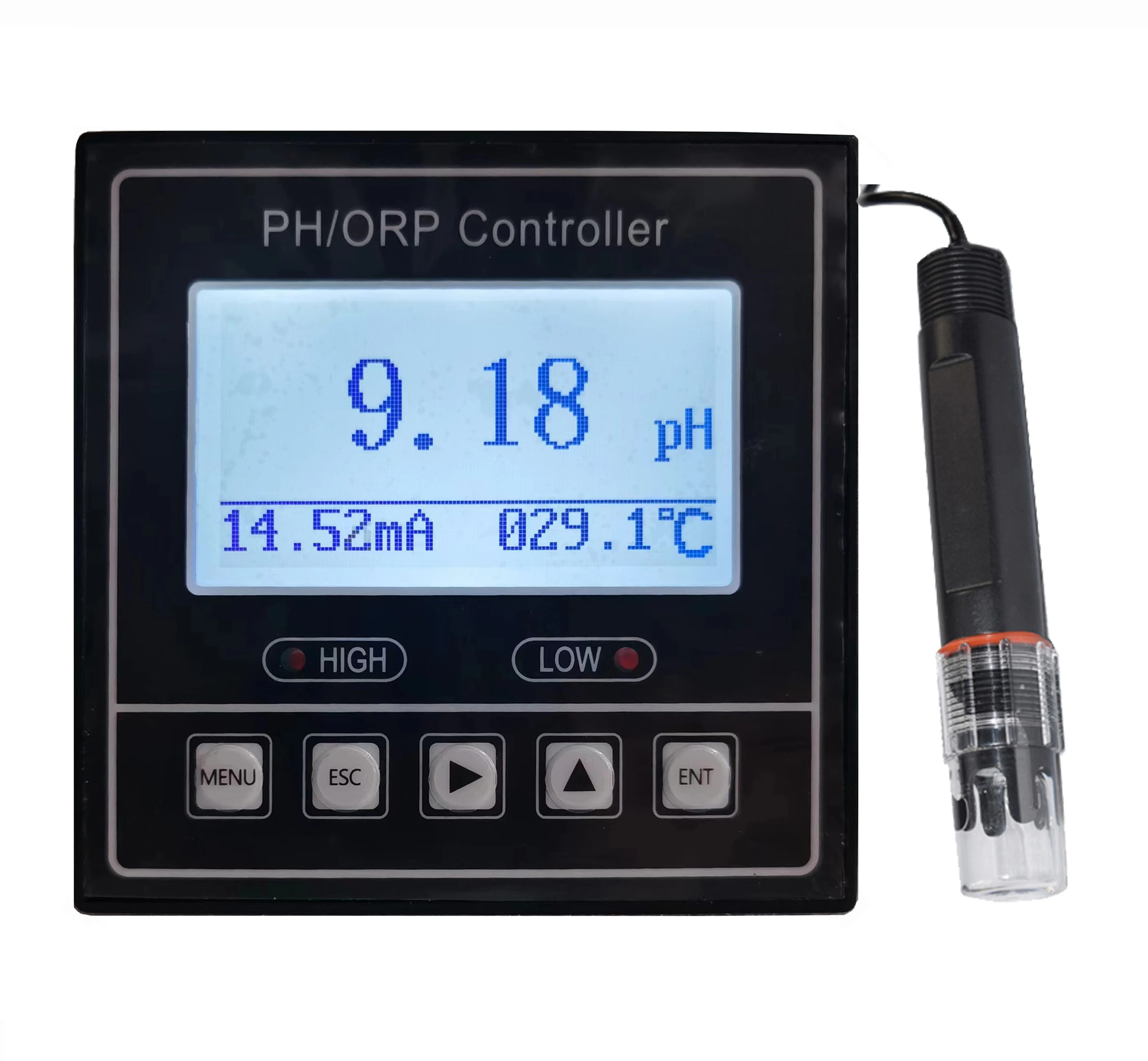 Online PH-6800 Controlled  Water Monitor Transmitter Meter 4-20mA Or RS485 Output With Sensor Full Set