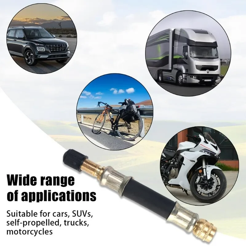 1개 호스 트윈 휠 트럭 밴 버스 밸브 스템 연장 튜브 어댑터 유연한 고무 타이어 밸브 인플레이터블 고무 10/15/21cm