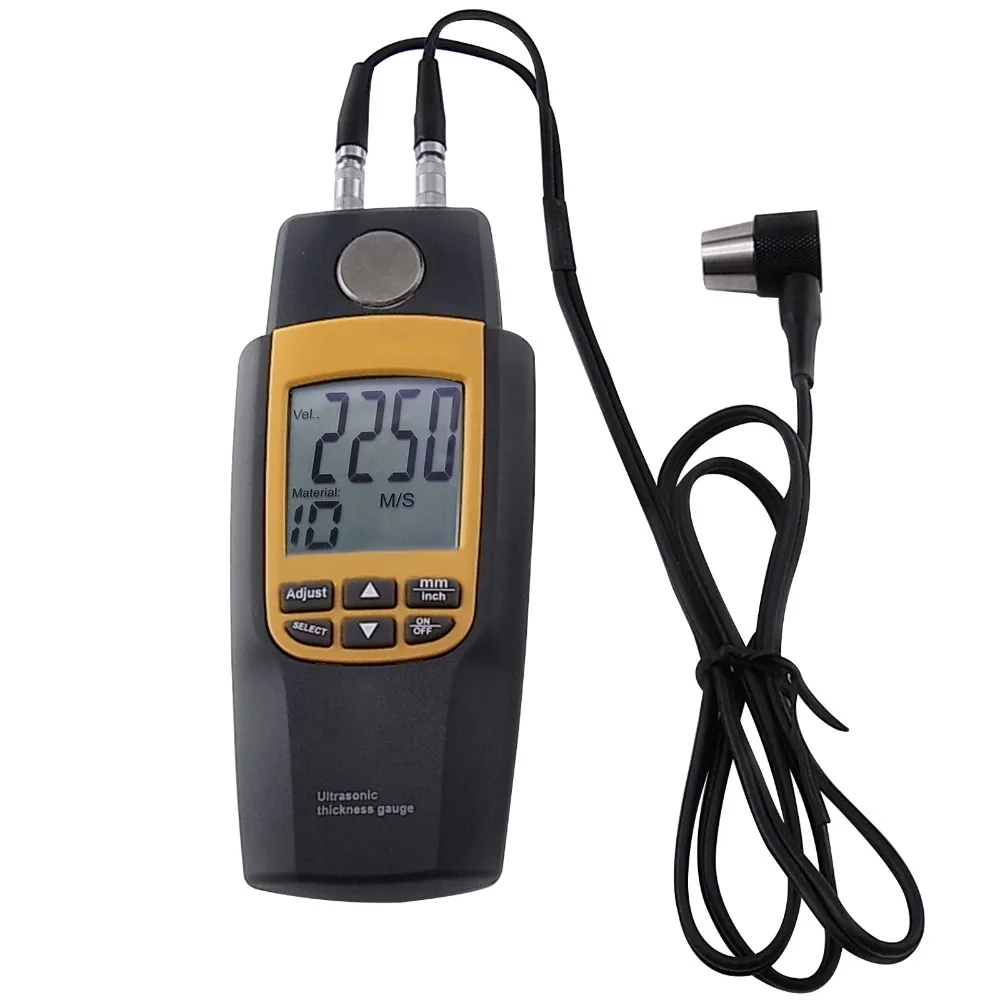 1.2~220mm Dual Ultrasonic Thickness Meter Gauge Iron Steel Glass Plastics Tester