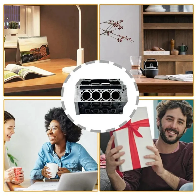 

Блок двигателя Визитница и держатель для карандашей DIY Держатель для визитных карточек Органайзер Дисплей Стол Модель двигателя