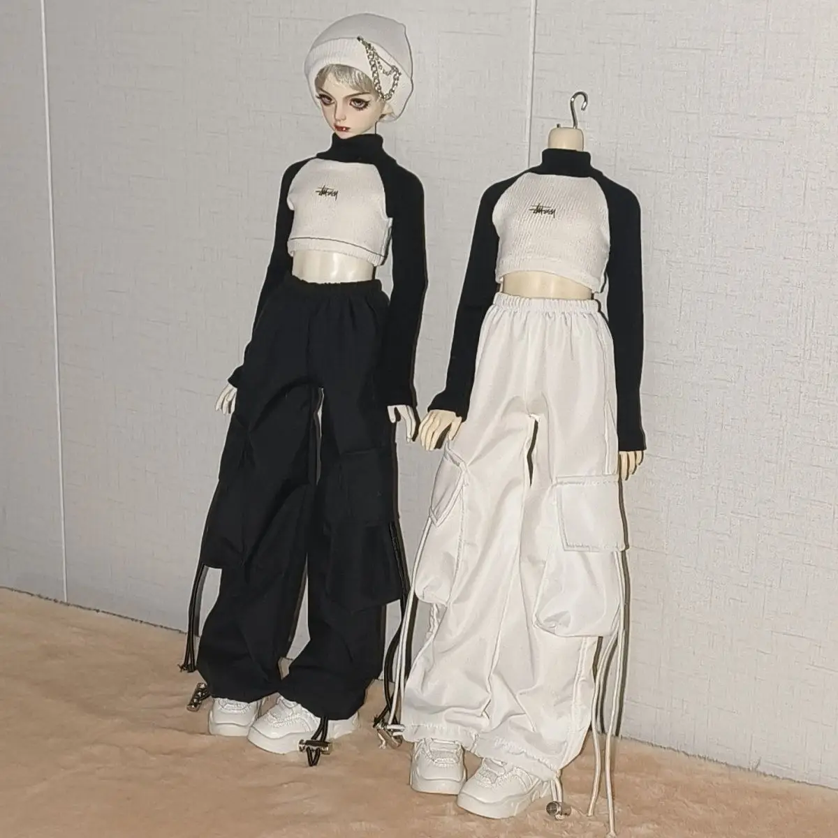BJD doll clothes suit suitable for 1/4 size loose work clothes suit doll accessories (2 points)