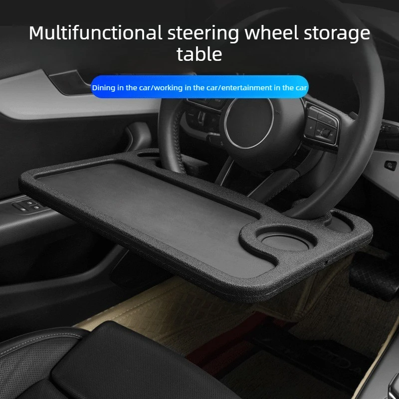 Multifunctional Car Steering Wheel Tray Table Universal Portable Auto Food Drink Cup Holder Laptop Desk for Tesla Toyota Honda view 6