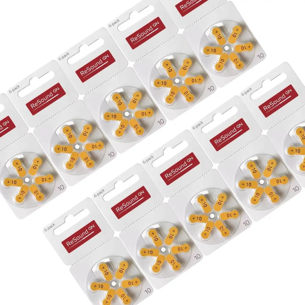 Resound 60 PCS Zinc Air Hearing Aid Battery Performance Hearing Aid Batteries A10 10A 10 PR70 Hearing Aid Battery A10