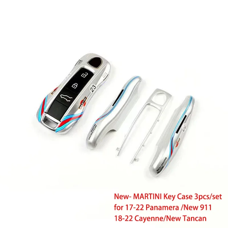 Key Case Shell Martini for Porsche Macan 718 Cayenne Panamera 911 Car Key Protective Shell Cover Remote Control Fob