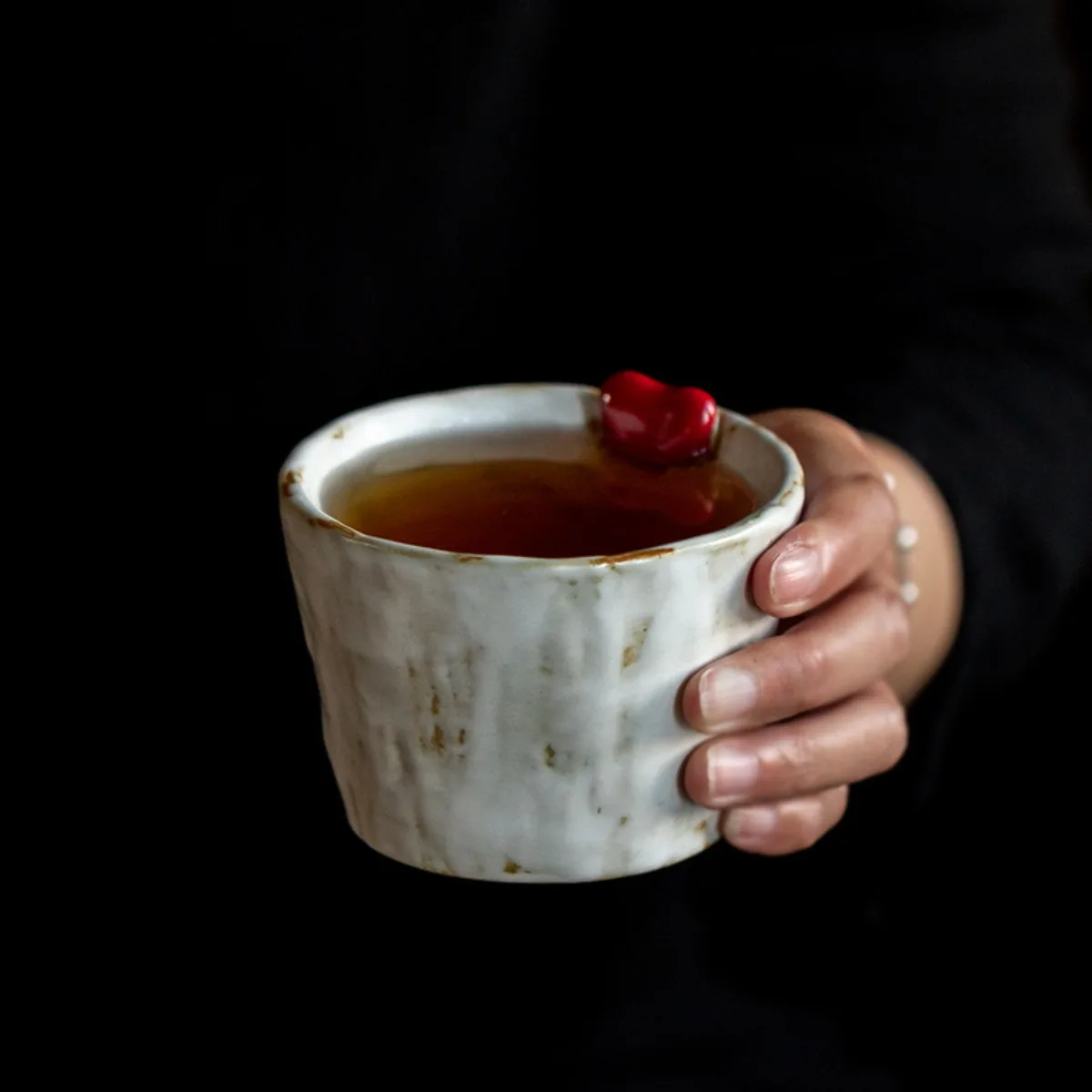 

Japanese Handmade Ceramic Tea Cup Set with Coarse Pottery Kung Fu Tea Ware Creative Porcelain Cup