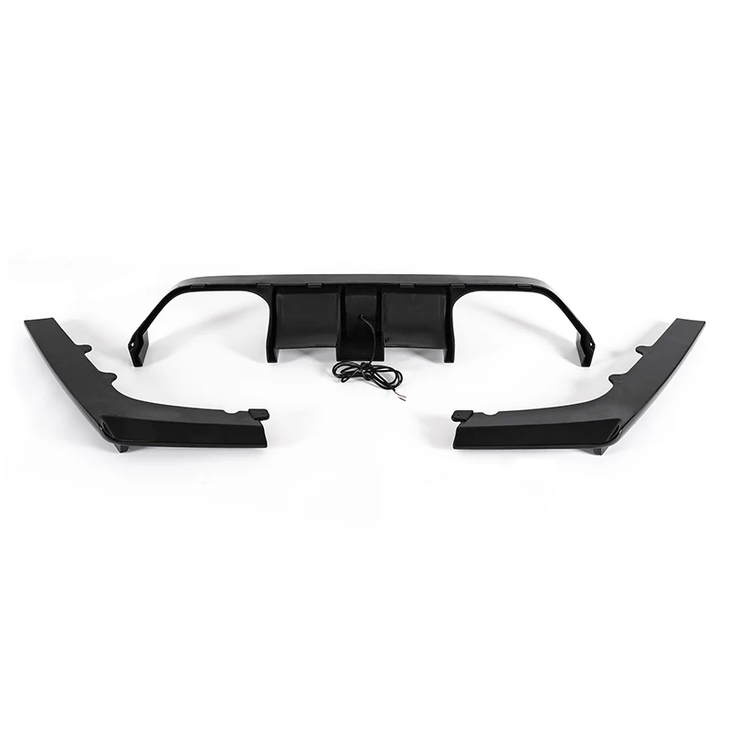 Bracingo Spoiler Rear Lower Bumper Guard Diffuser Plate Posterior Lip With Indicator Light Kit For BMW F80 F82 F83 M3 M4 15-20