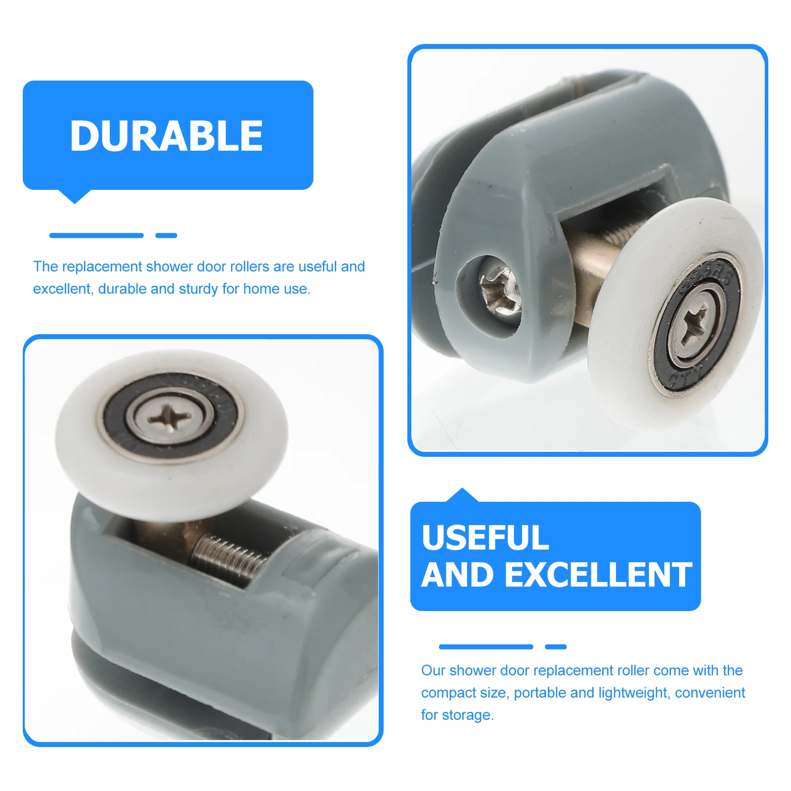 

10pcs Shower Rollers Wheels Replacement Durable Glass Door Runner Roller Sliding Tub Wheels Bathroom Sliding Door Runners Pulley