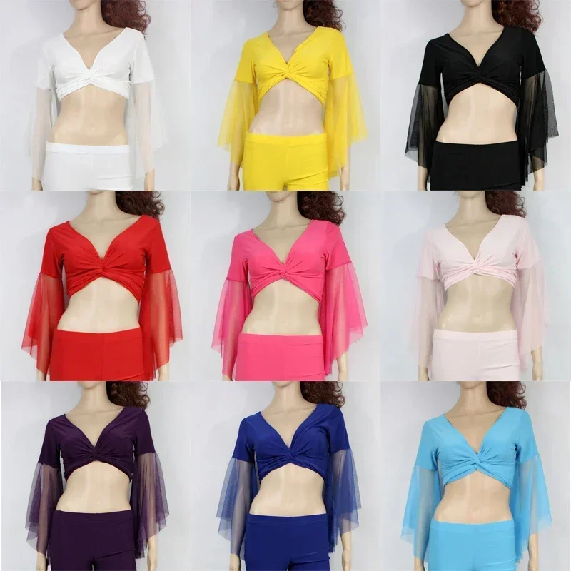 ผู้หญิง LACE-Up Belly Dance เสื้อแขนยาว Shawl Shrug Bolero โยคะอินเดียเต้นรํา Tops STAGE เครื่องแต่งกาย