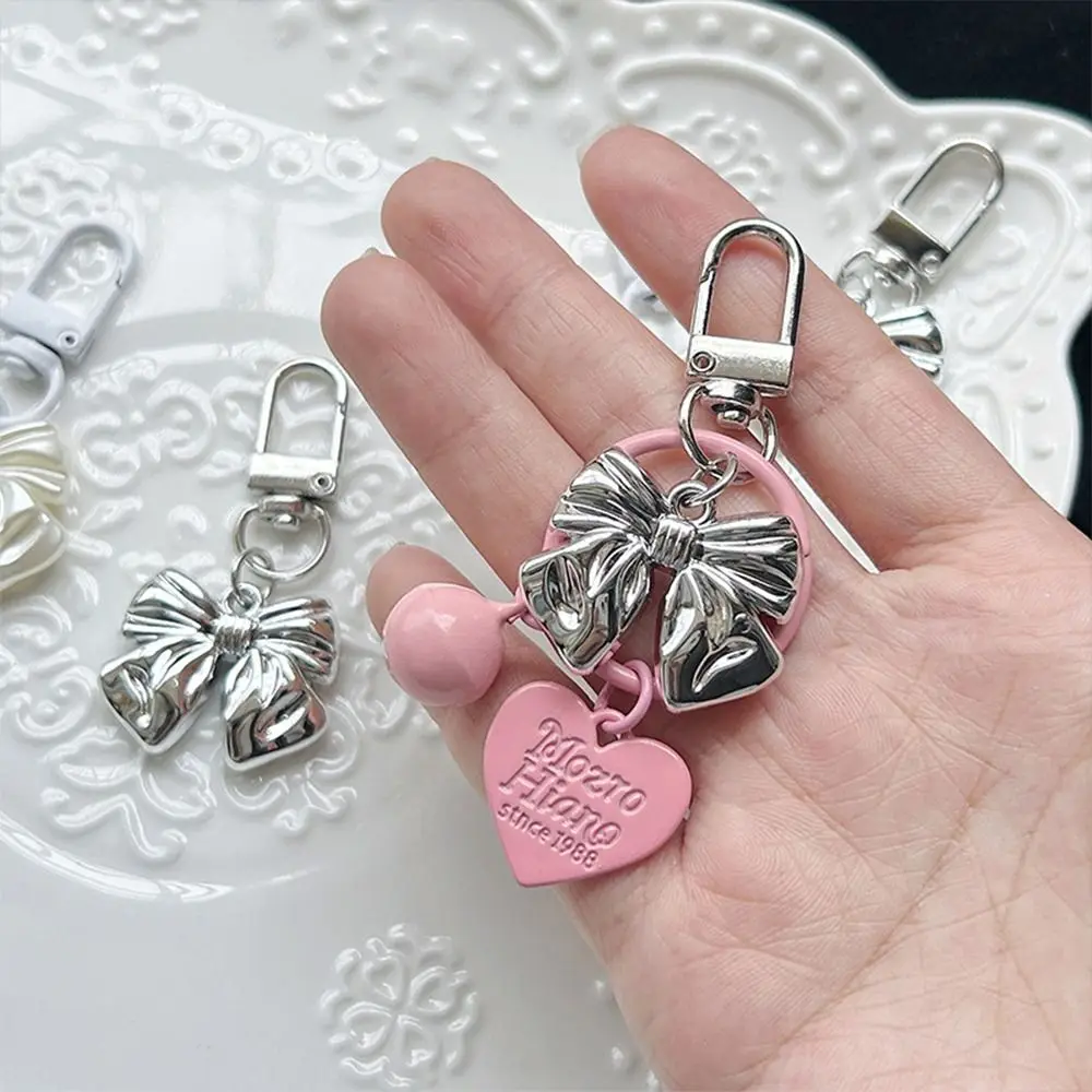

Sweet Acrylic Pearl Bow Pendant Small Gift Hanging Ornament Bag Pendant Cellphone Lanyard Keyring Bag Decoration