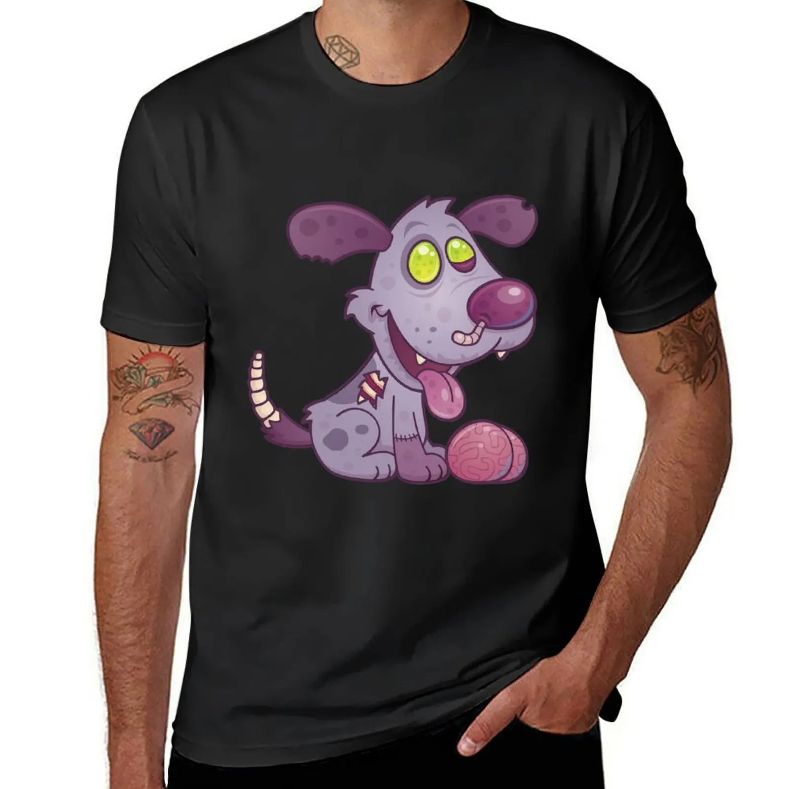 

Zombie Puppy T-Shirt quick drying custom t shirt anime clothes cotton man t-shirts Men's t-shirts