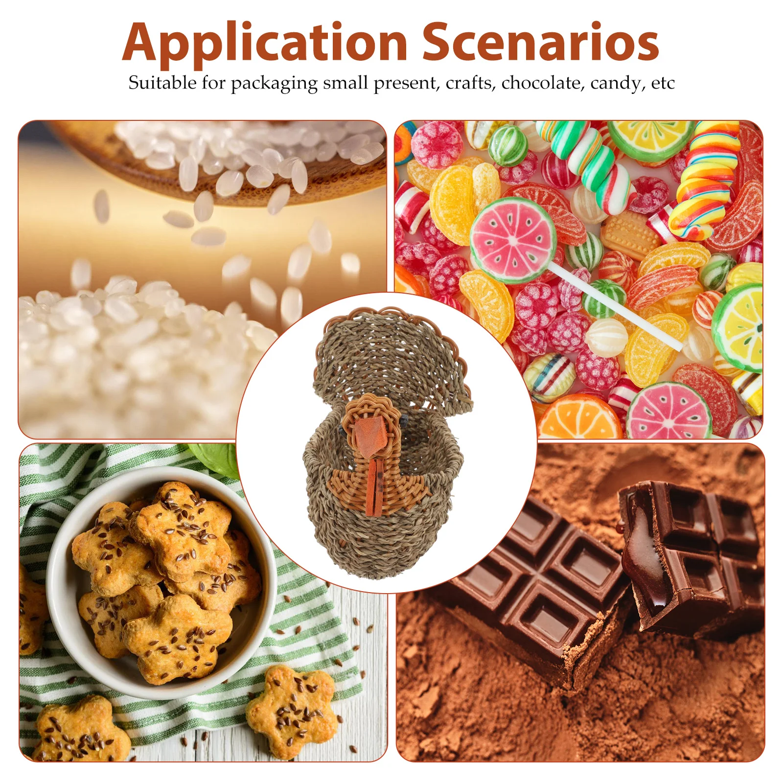 

Turkey Shape Woven Basket Fruit Basket for Kitchen Counter Wicker Rattan Bread Basket Thanksgiving Day home Table Storage Basket