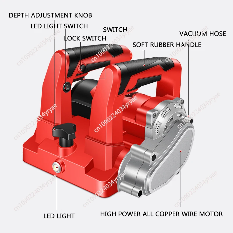 New Wall Planing Machine 4580W Electric Putty Shovel Artifact for Polishing Dust-Free Walls Peeling and Planing Cement