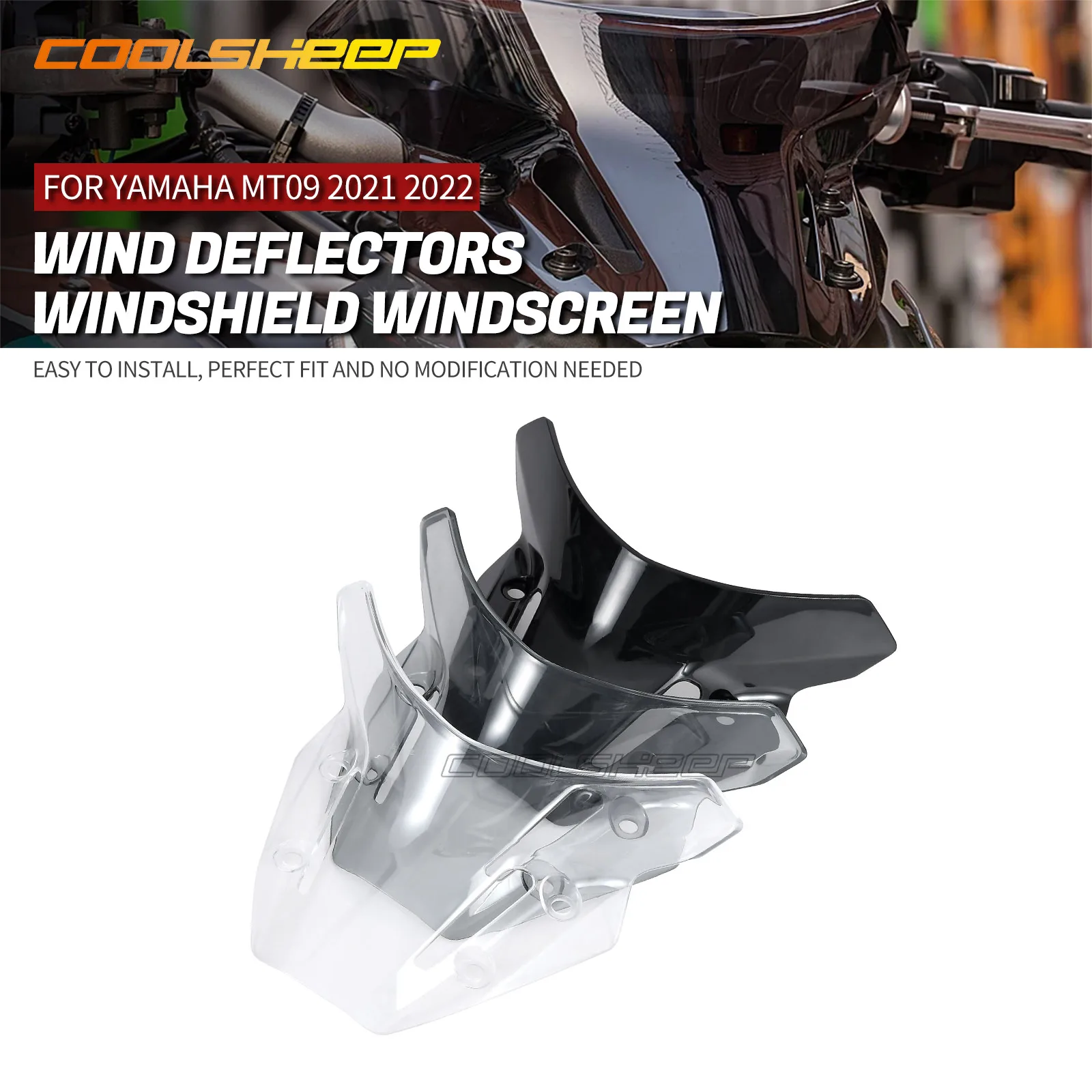 

2022 MT09 Windshield Windscreen For YAMAHA MT-09 FZ-09 MT09 SP FZ09 MT FZ 09 Motorcycle Accessories Wind Deflectors Parabrisas