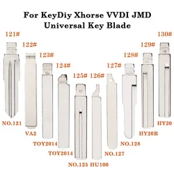 121-130# Universal Uncut Remote Flip Car Key Blank Blade For KeyDiy KD Xhorse VVDI JMD For Citroen Toyota Chevrolet Hyundai Kia